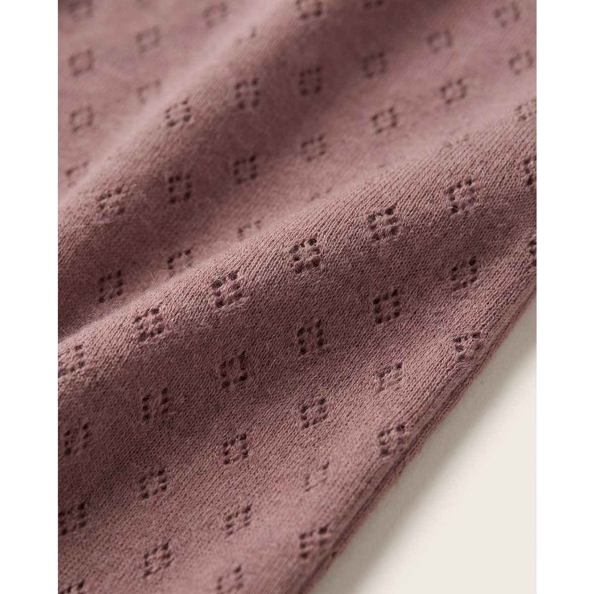 Wollen boxpakje pointelle - 100%Merinowol - Rose Brown 50 🫧