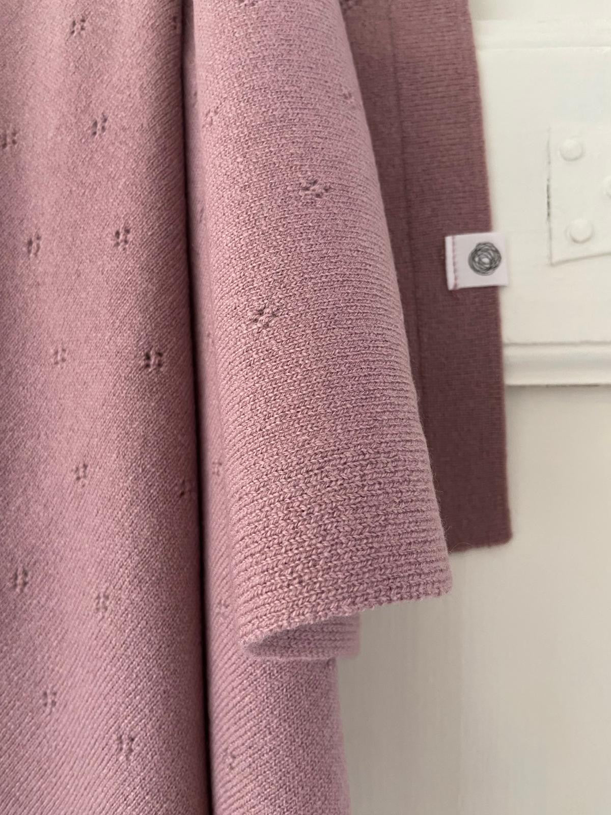 Babydeken Pointelle 100% Merinowol - Haze 🫧