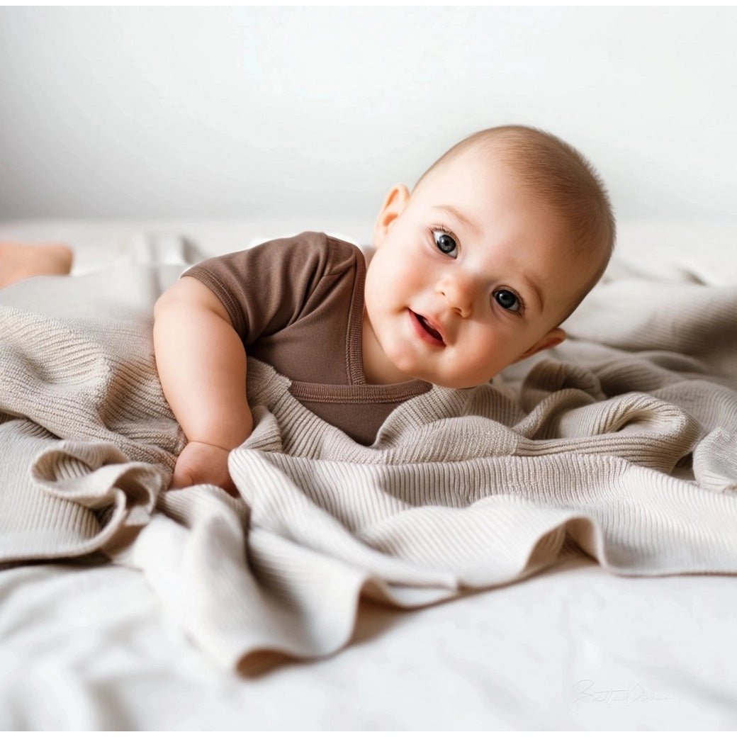 Babydeken 100%Merinowol - Garlic 🫧