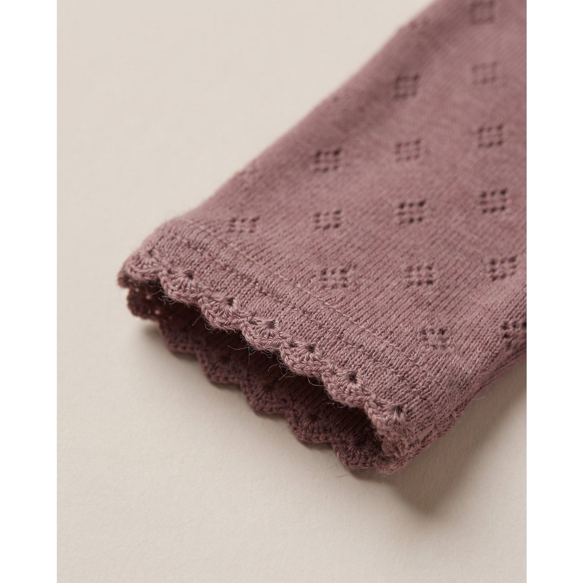 Wollen boxpakje pointelle - 100%Merinowol - Rose Brown 50 🫧