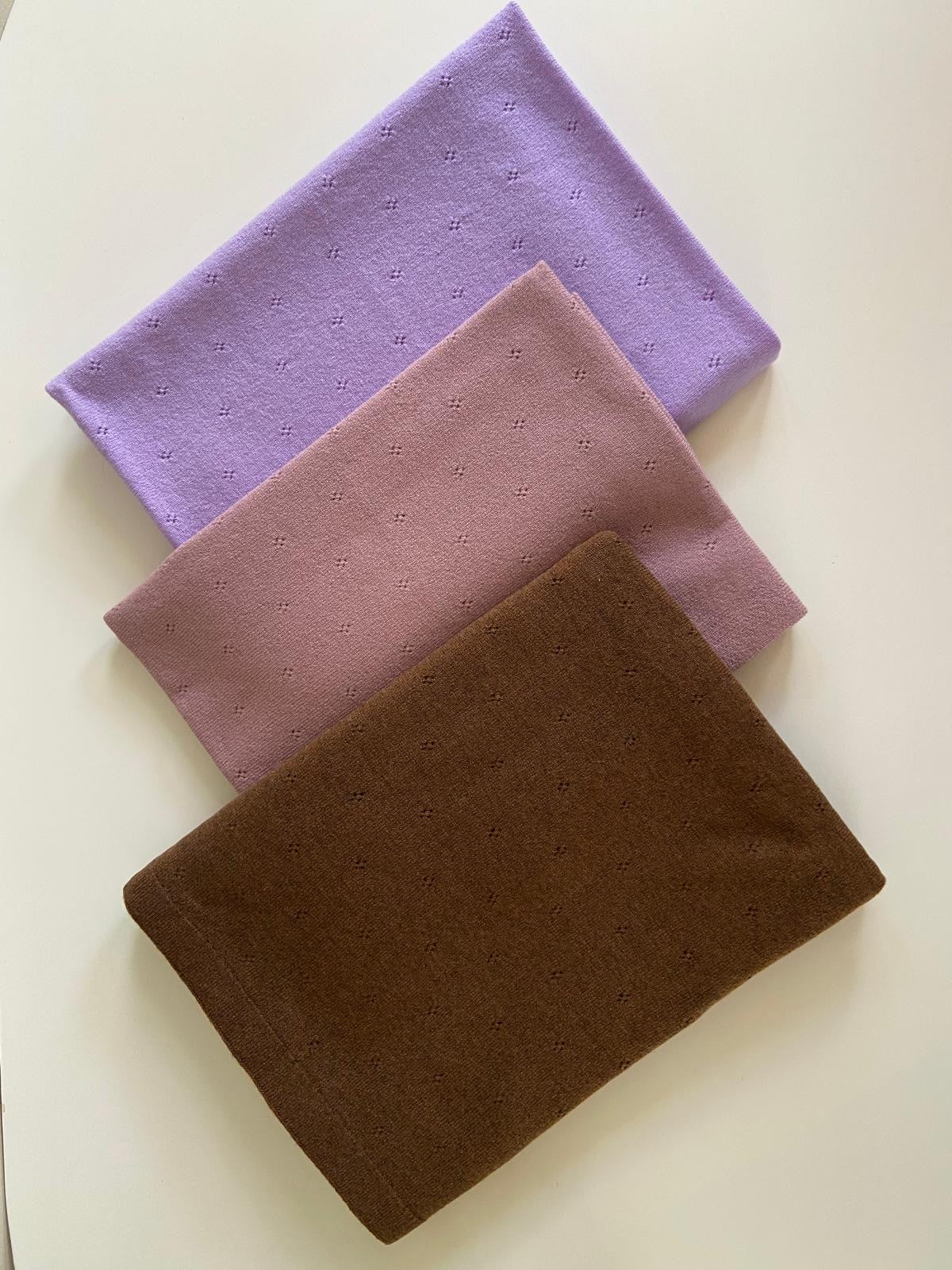 Babydeken Pointelle 100% Merinowol  - Haze 🫧