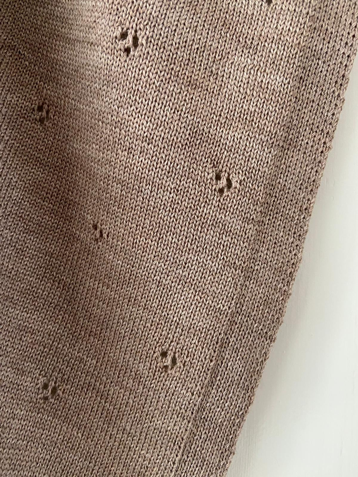 Babydeken Pointelle 100% Merinowol - Taupe 🫧