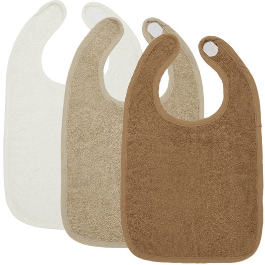 Slab klittenband badstof Offwhite/Sand/Toffee 3 stuks! 🫧