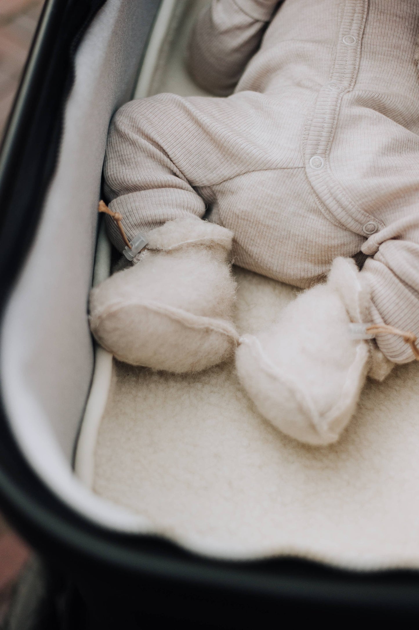 💌Babyslofjes 100% Merinowol: S 0/6 maanden🫧