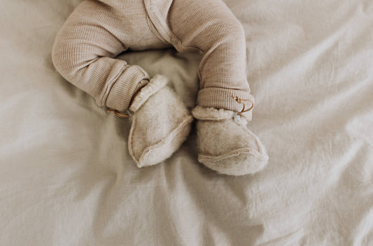 💌Babyslofjes 100% Merinowol: S 0/6 maanden🫧