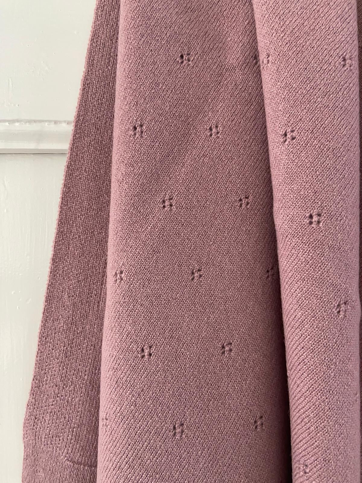 Babydeken Pointelle 100% Merinowol  - Haze 🫧