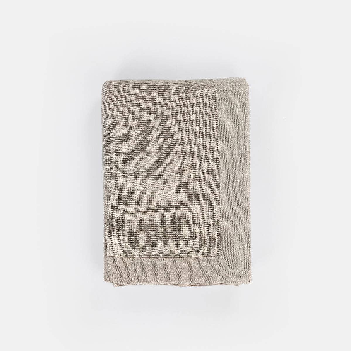 Wiegdeken - Knitted  100% Merinowol: Naturel 🫧