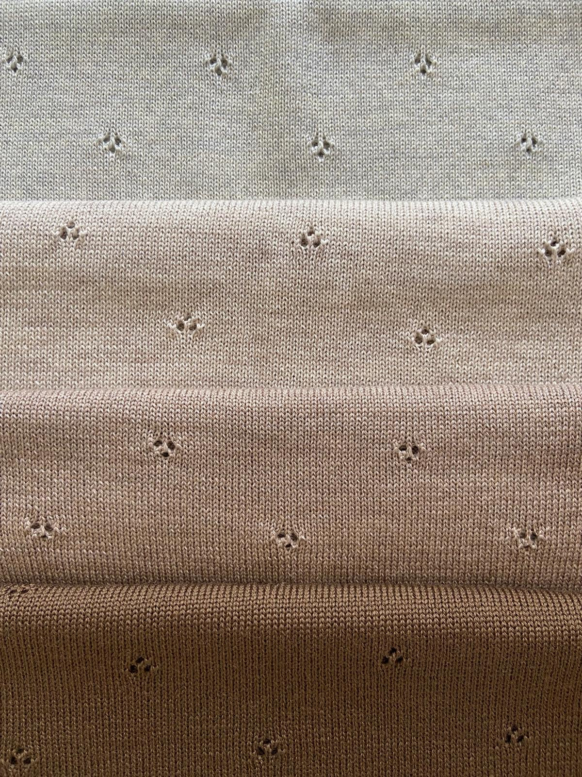 Babydeken Pointelle 100% Merinowol - Beige 🫧