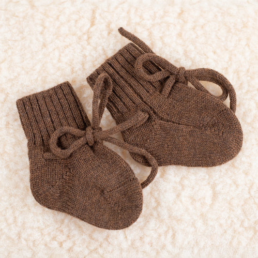 Babysokjes 100% Merinowol - Brunette 🫧