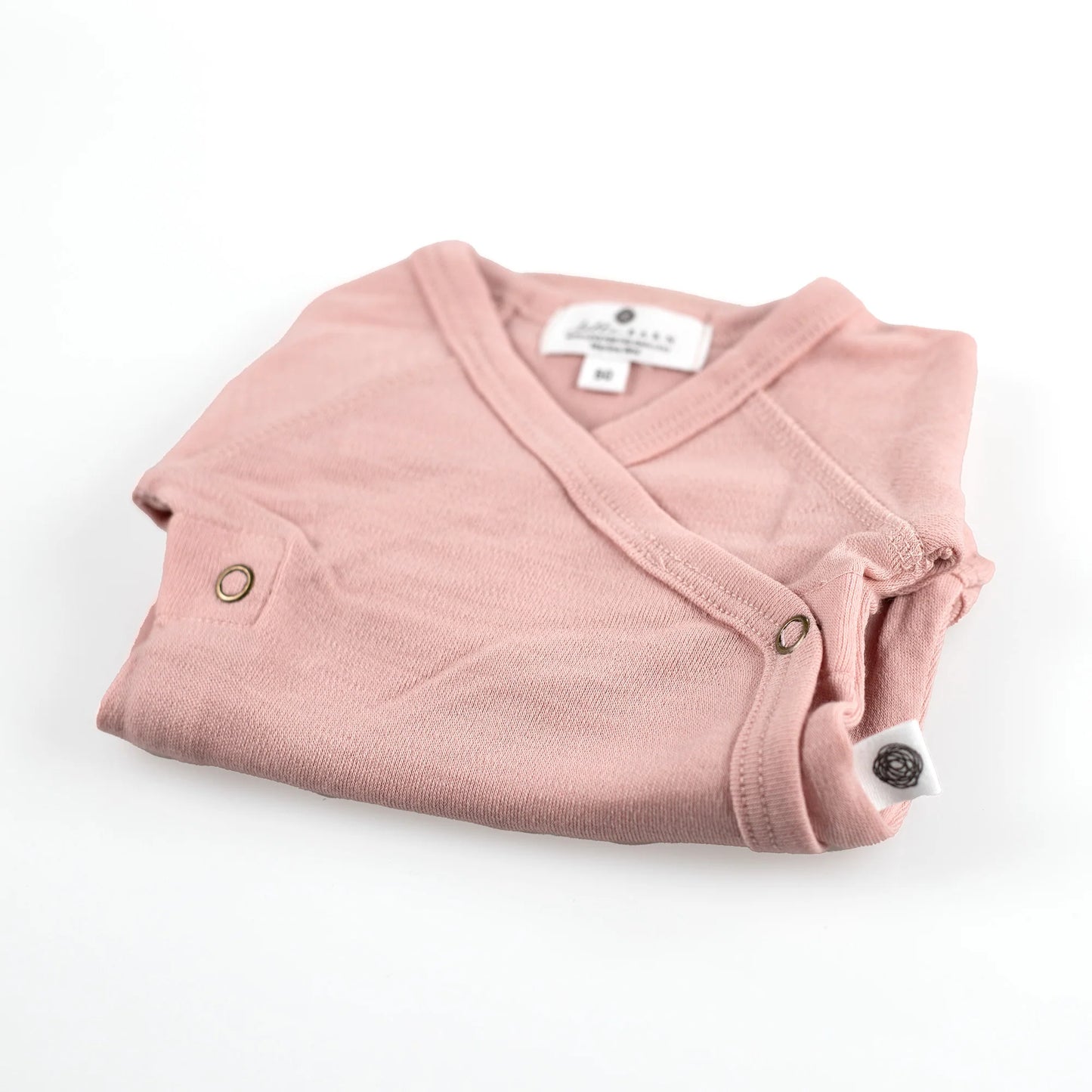 Romper wol overslag lange mouw - 100% Merinowol - Misty Roze 🫧