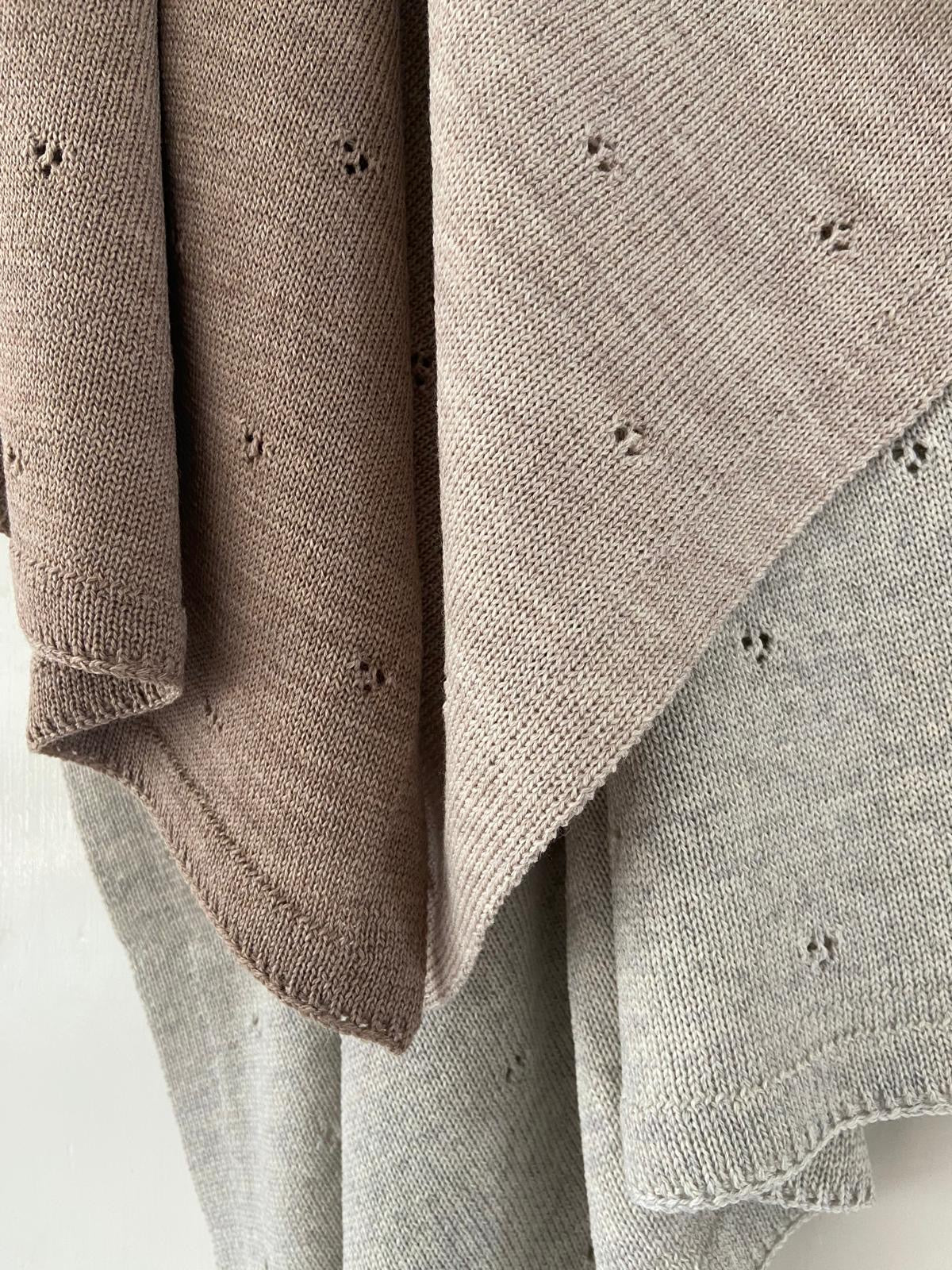 Babydeken Pointelle 100% Merinowol - Taupe 🫧