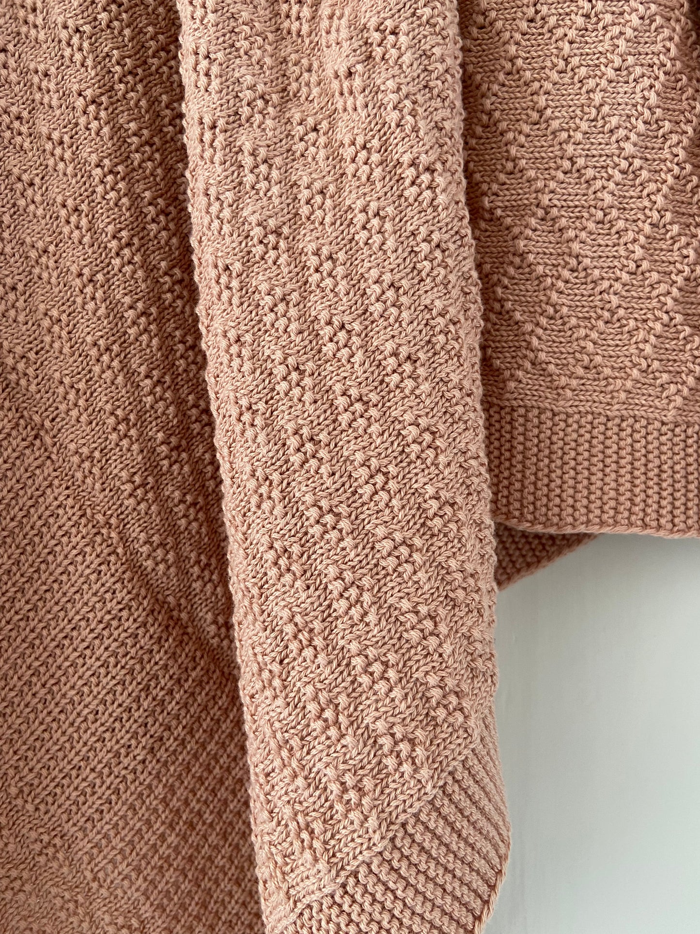 Babydeken Diamant 100% Katoen - Roze 🫧