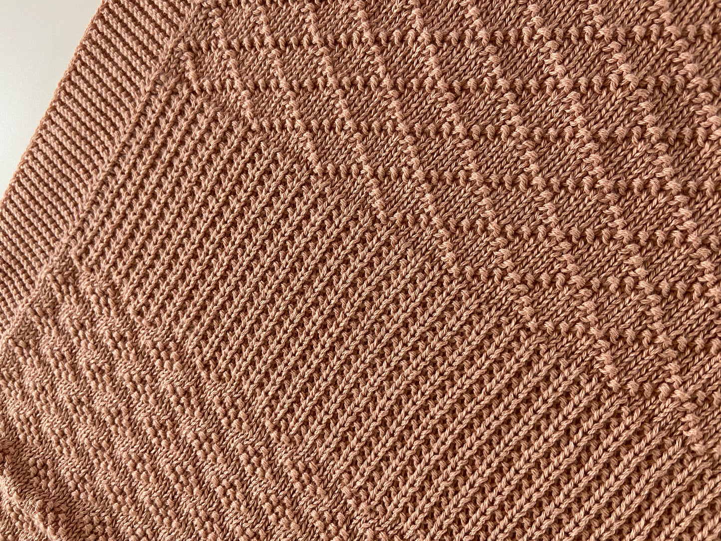 Babydeken Diamant 100% Katoen - Roze 🫧