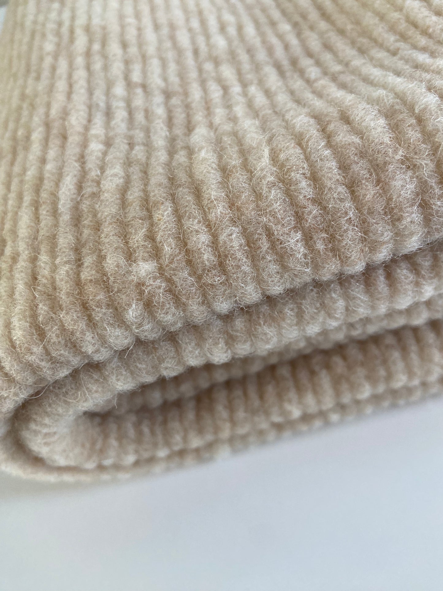 Onderlegger ledikant Ribstructuur - 100% Merinowol 🫧