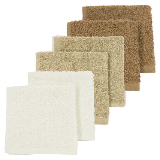 Monddoekjes badstof Offwhite/Sand/Toffee 🫧