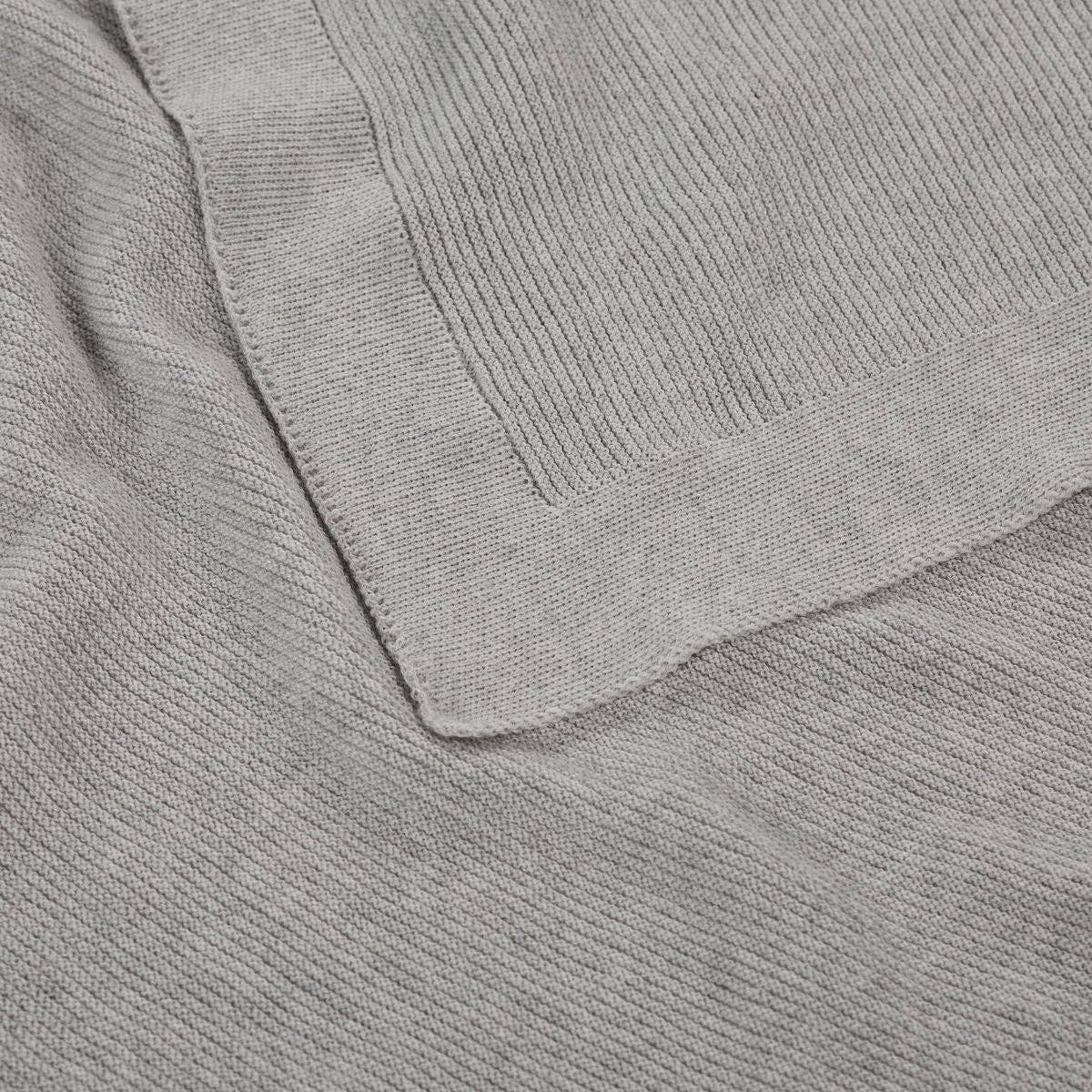 Wiegdeken - Knitted 100% Merinowol: Taupe 🫧